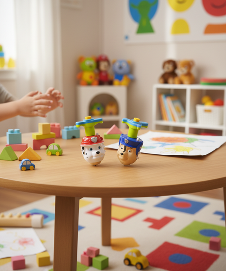 Paw Patrol Marshall & Chase Character Spinning Tops 1-Pack
