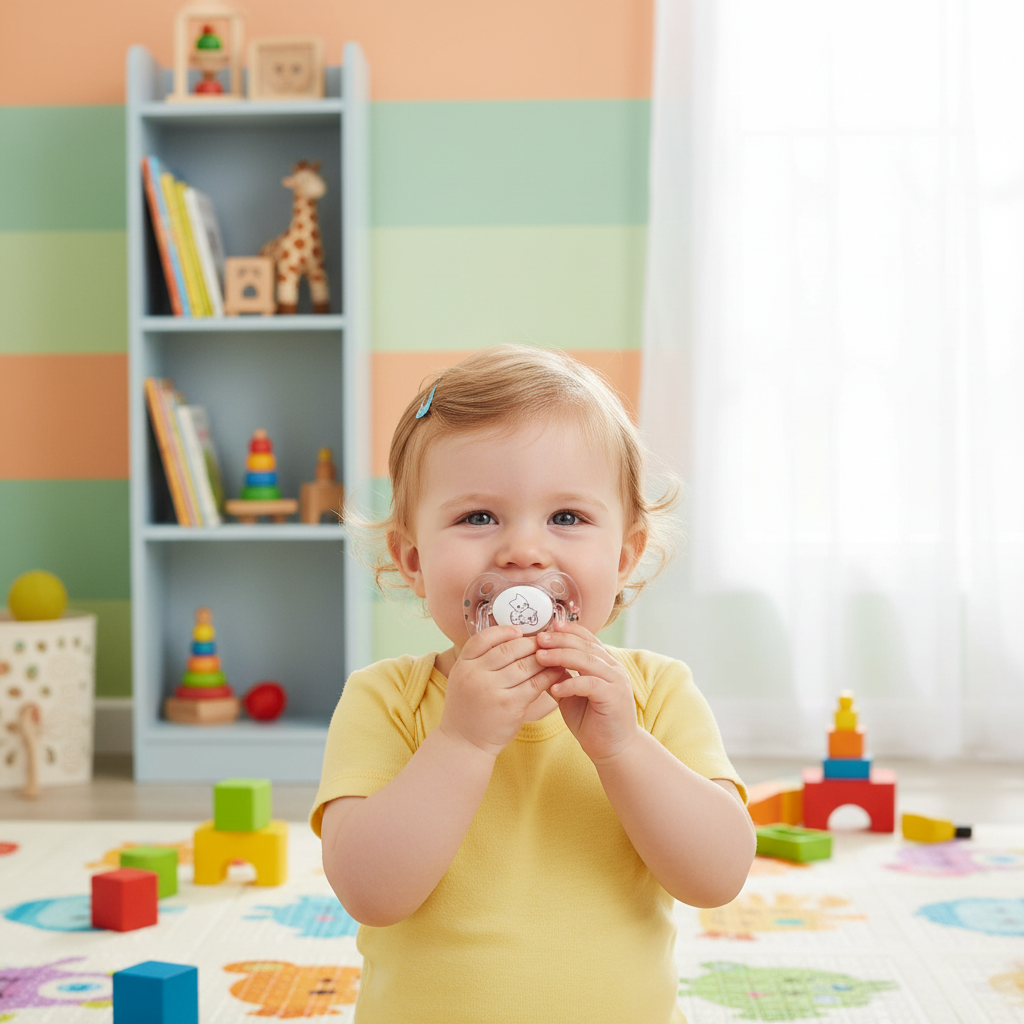 BabyTime Orthodontical Transparent Patterned Soother