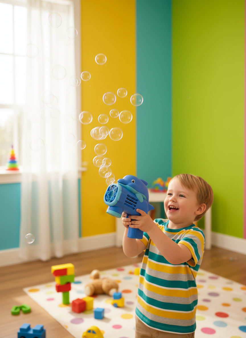Dolphain Colorful Bubble Gun