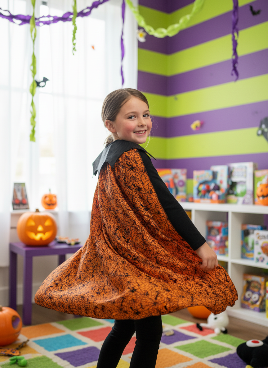 Halloween Orange Witch Dress