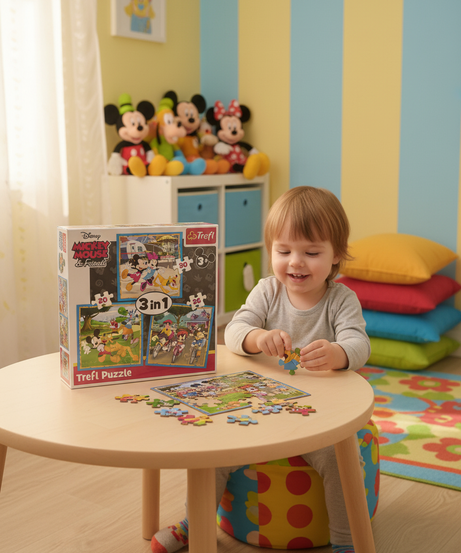 Disney Mickey Mouse And Friends 3 In1 Puzzle Trefl