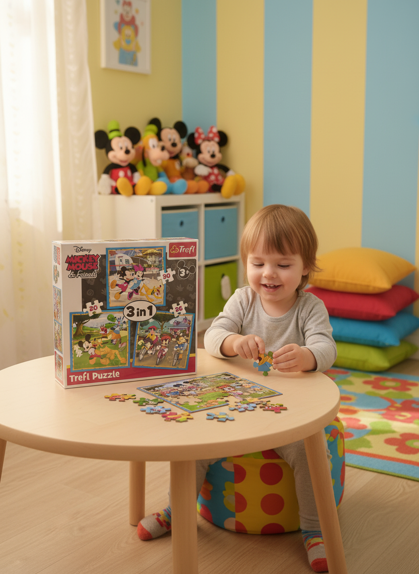 Disney Mickey Mouse And Friends 3 In1 Puzzle Trefl