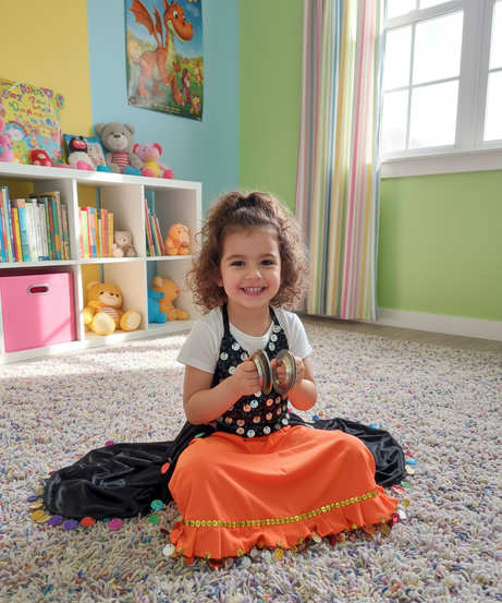 Sparkling Kids' Belly Dance Costume Set