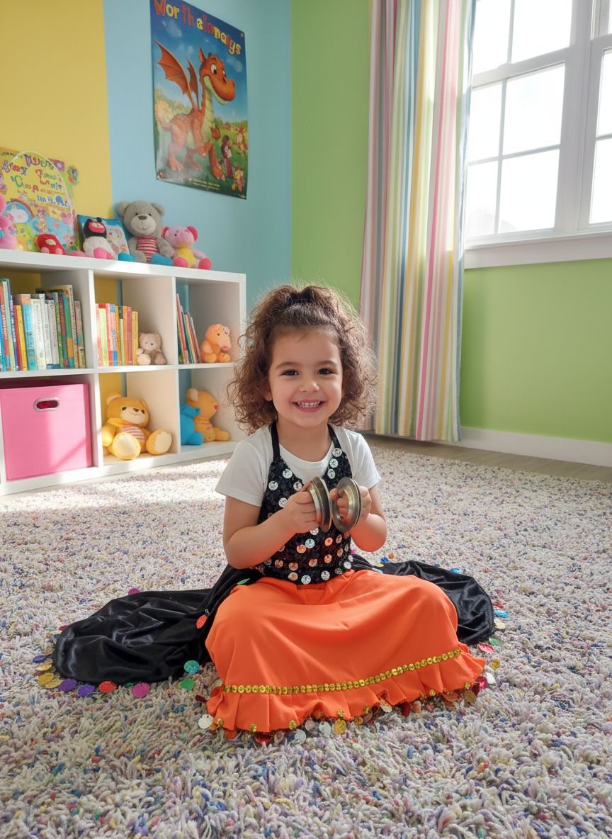 Sparkling Kids' Belly Dance Costume Set