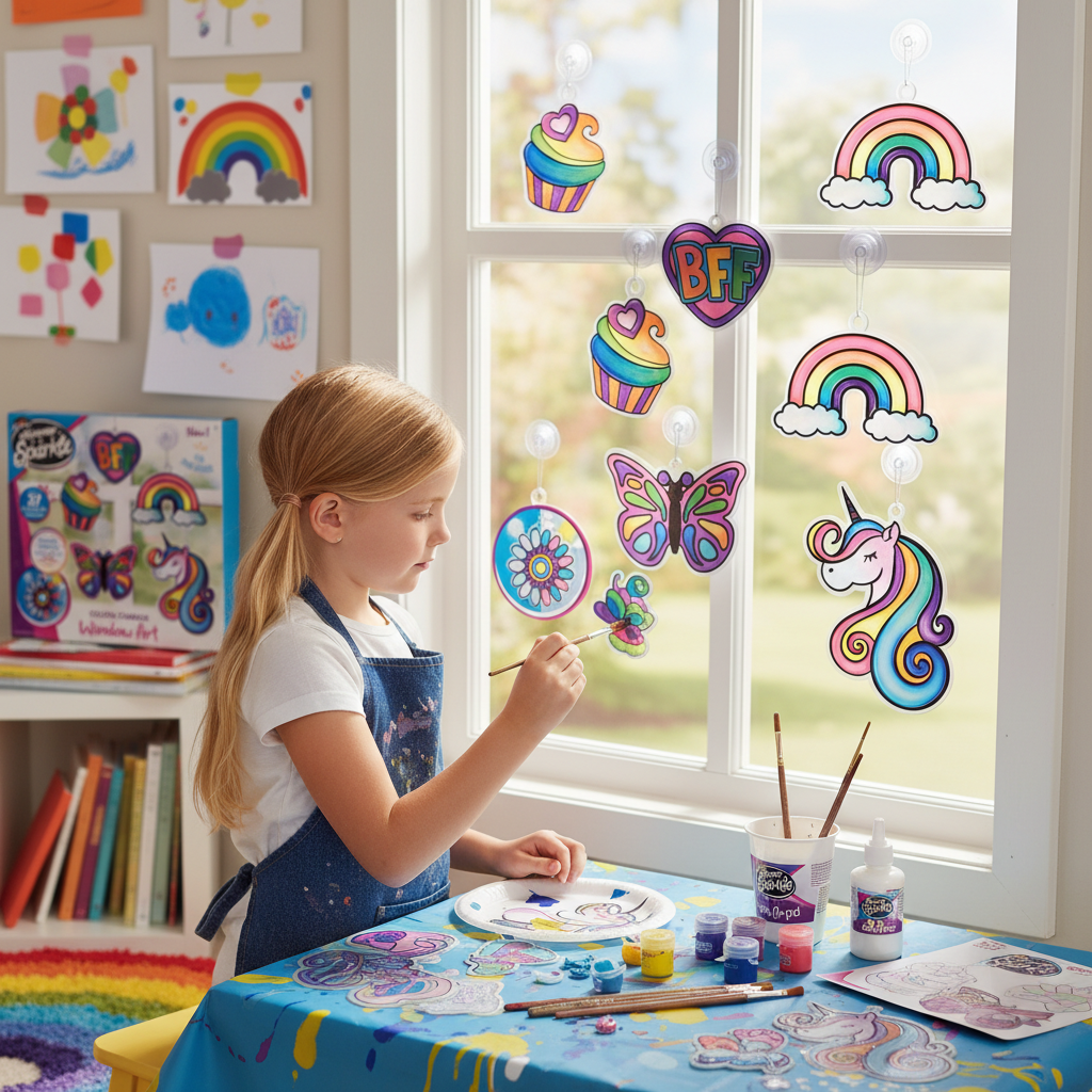 Cra-Z-Art Shimmer 'n Sparkle Color-Change Window Art