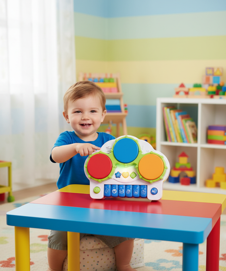 Light & Music Musical Drum & Piano Toy