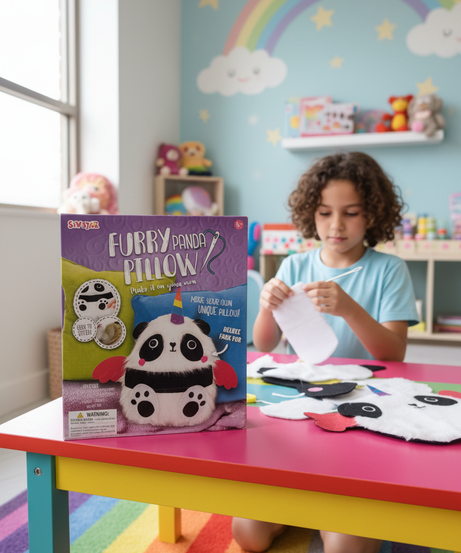 Sew-Star Furry Panda Pillow Kit