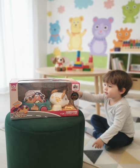 Doggy House Sound Activation Toy Fun Station Wagon Set Delicious Snacks