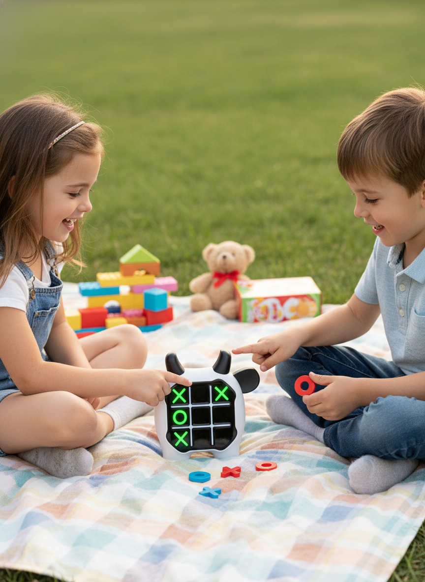 Tic-Tac-Toe Tow In One Light And Sound Game