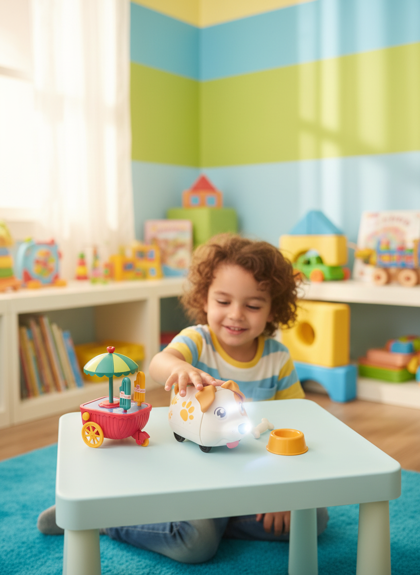 Sound Activation Dog Doggy House Sweet Ice Cream Truck