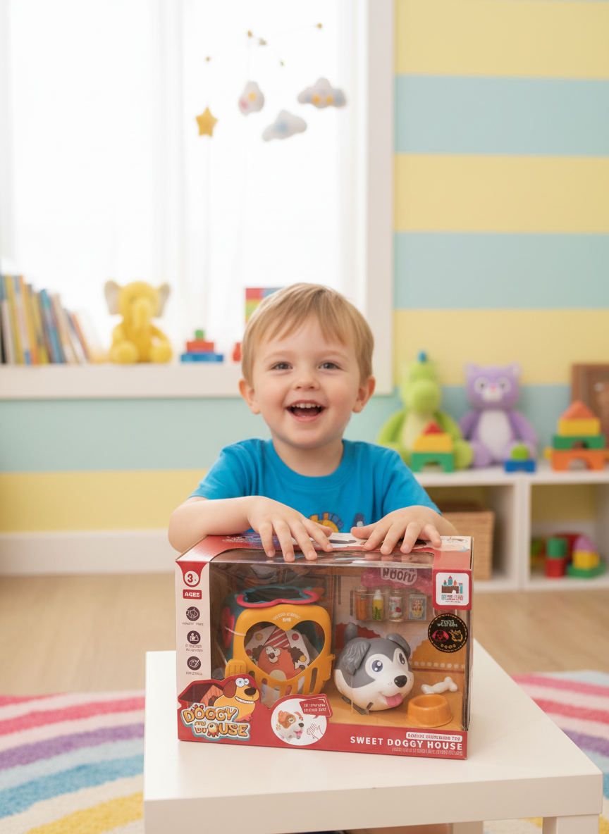 Doggy House Sound Activated Toy Sweet Doggy House