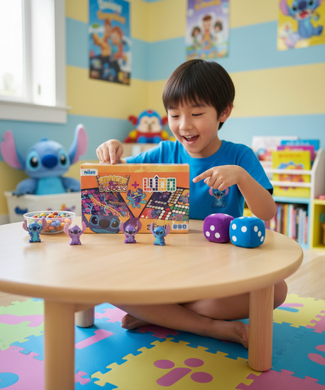 Disney Stitch Snakes And Ladders Board Game