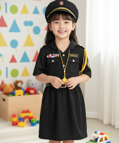 Kids Police Officer Costume Play Set