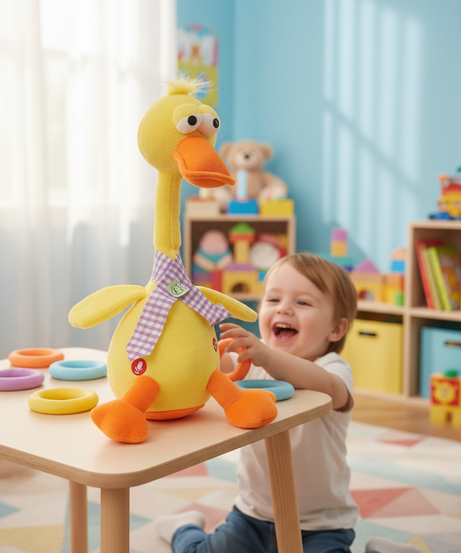 Mini Plush Music & Swing Lighting and Music Hoop Toy