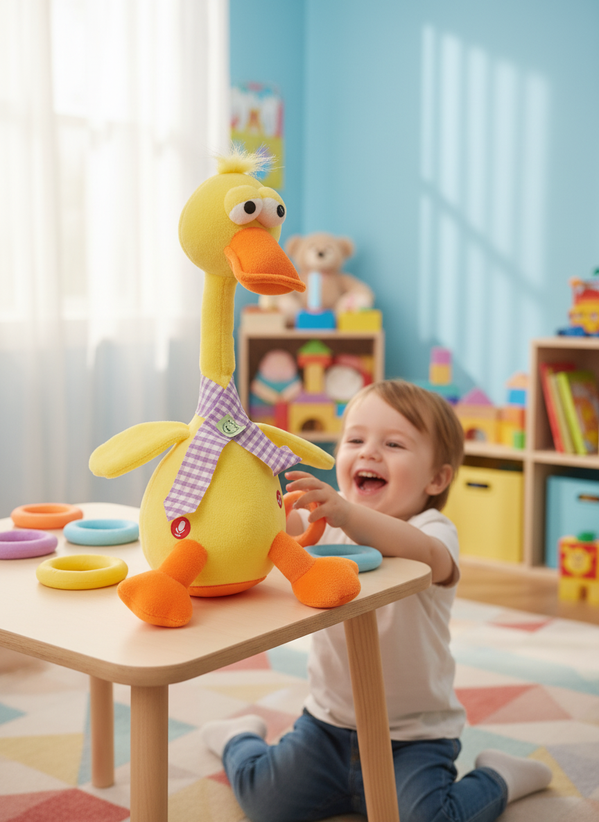 Mini Plush Music & Swing Lighting and Music Hoop Toy
