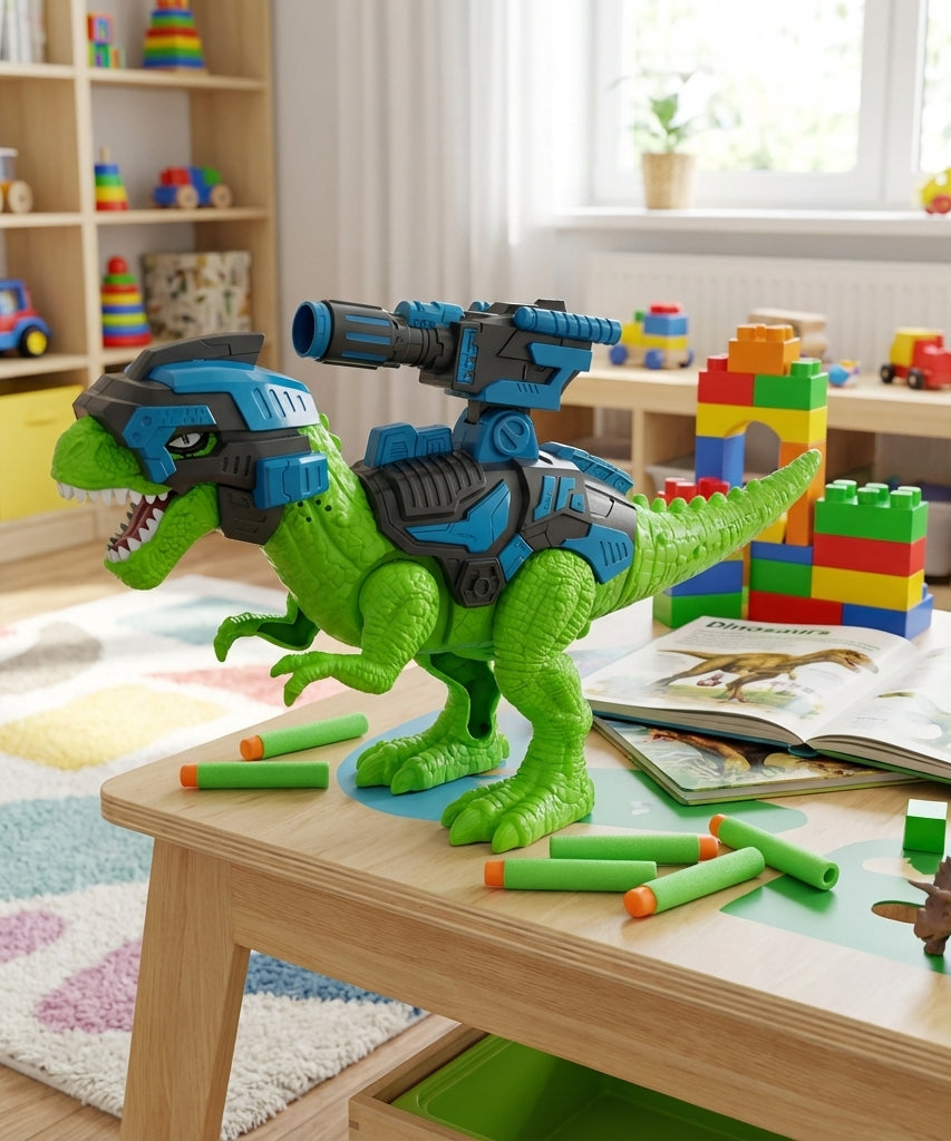 ROBO DINOSAUR Mechanic Tyrannosaurus Electric Launch Soft Bullet Toy
