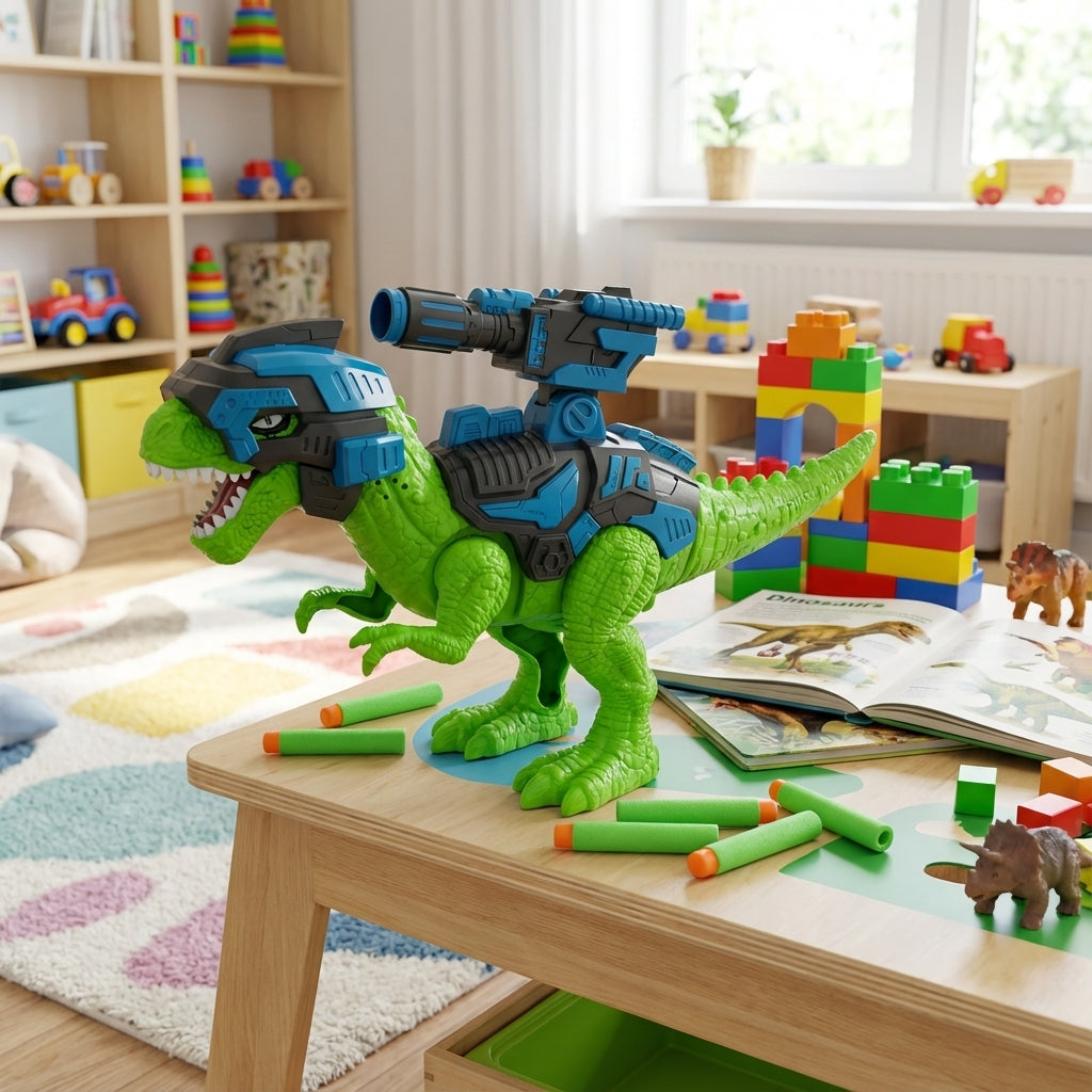 ROBO DINOSAUR Mechanic Tyrannosaurus Electric Launch Soft Bullet Toy