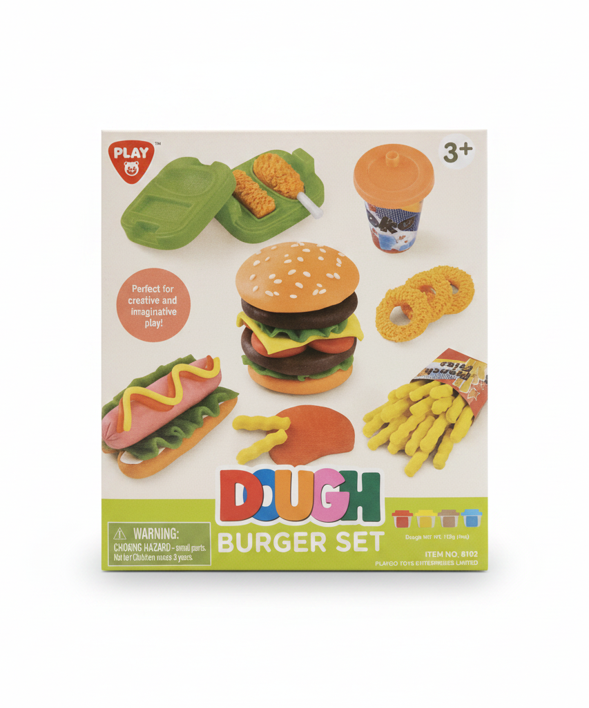 PLAY DOUGH BURGER SET