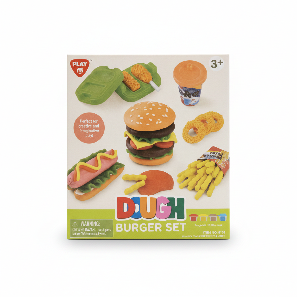 PLAY DOUGH BURGER SET