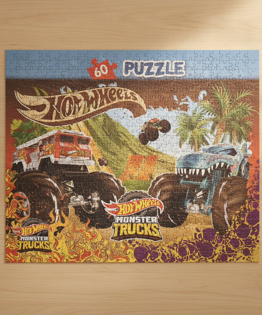 Hot Wheels Monster Trucks 60 Piece Puzzle