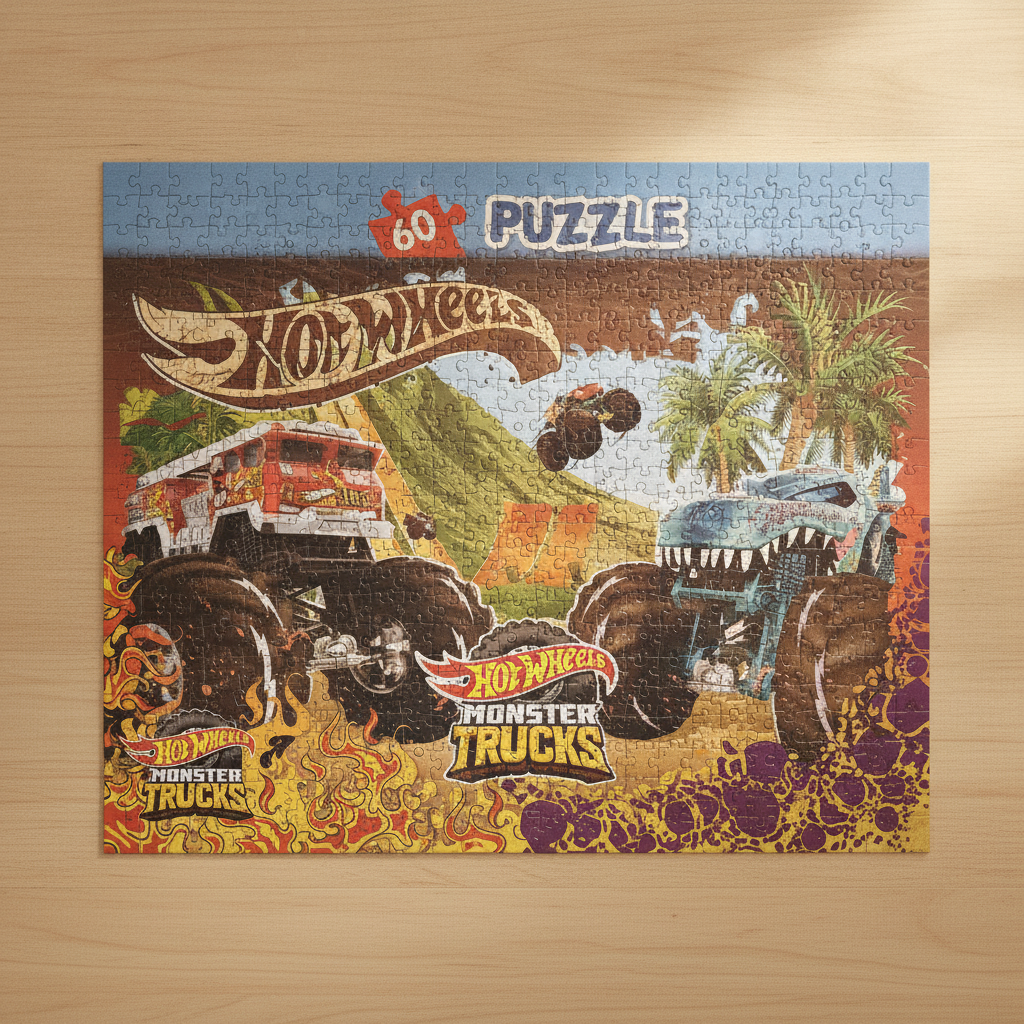 Hot Wheels Monster Trucks 60 Piece Puzzle