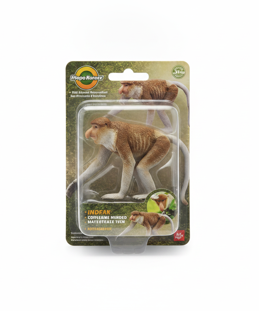 Realistic Proboscis Monkey Figurine