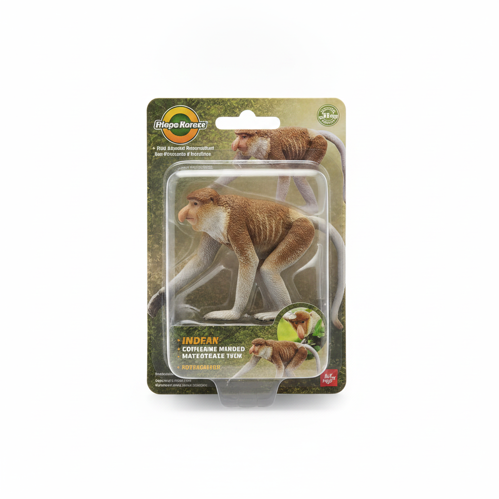 Realistic Proboscis Monkey Figurine