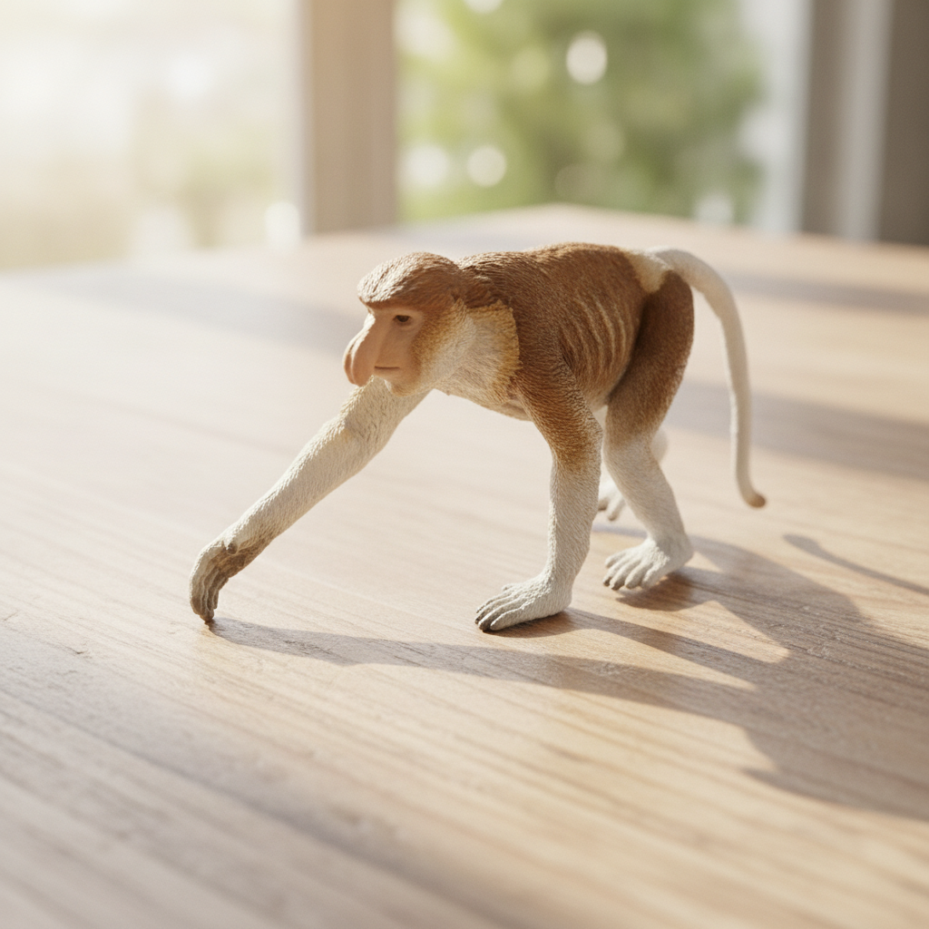 Realistic Proboscis Monkey Figurine