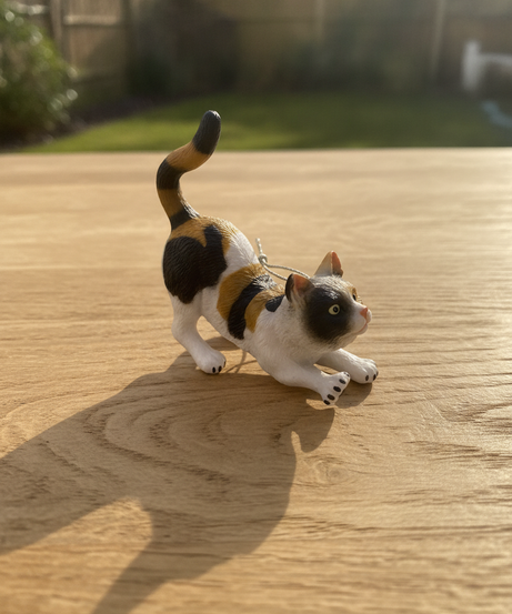Calico Cat Kitten Figurine Toy