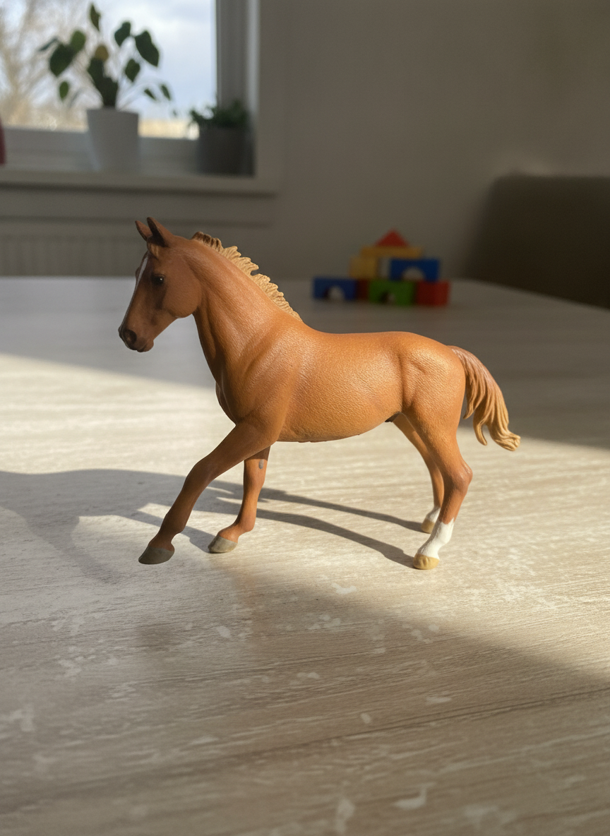 Realistic Brown Horse Figurine Toy