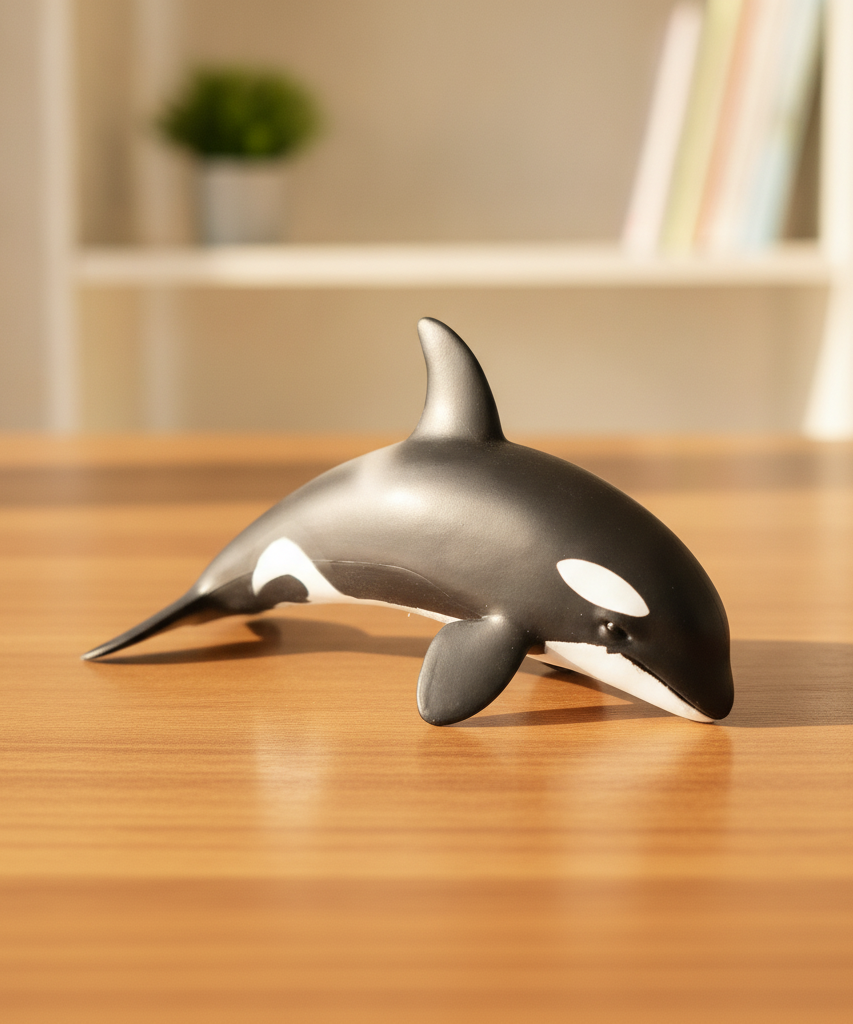 Realistic Orca Whale Toy Figure