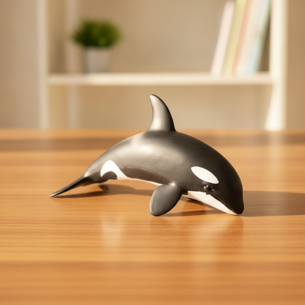 Realistic Orca Whale Toy Figure