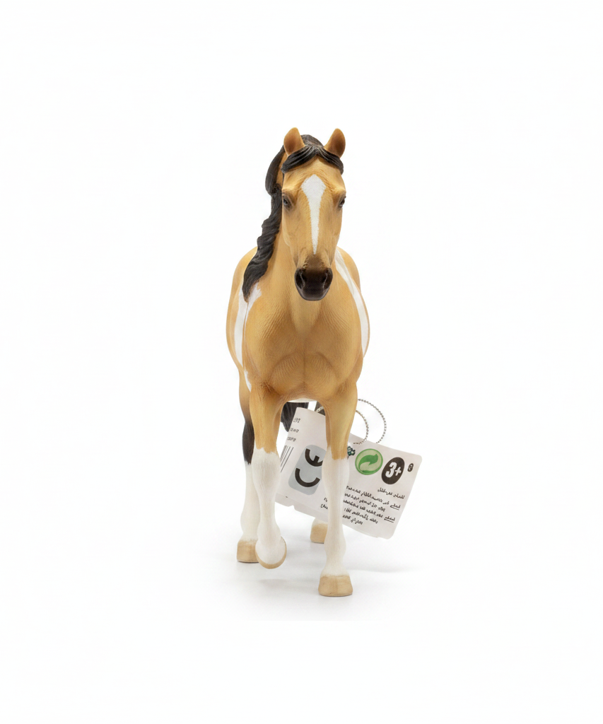 Realistic Pinto Horse Figure
