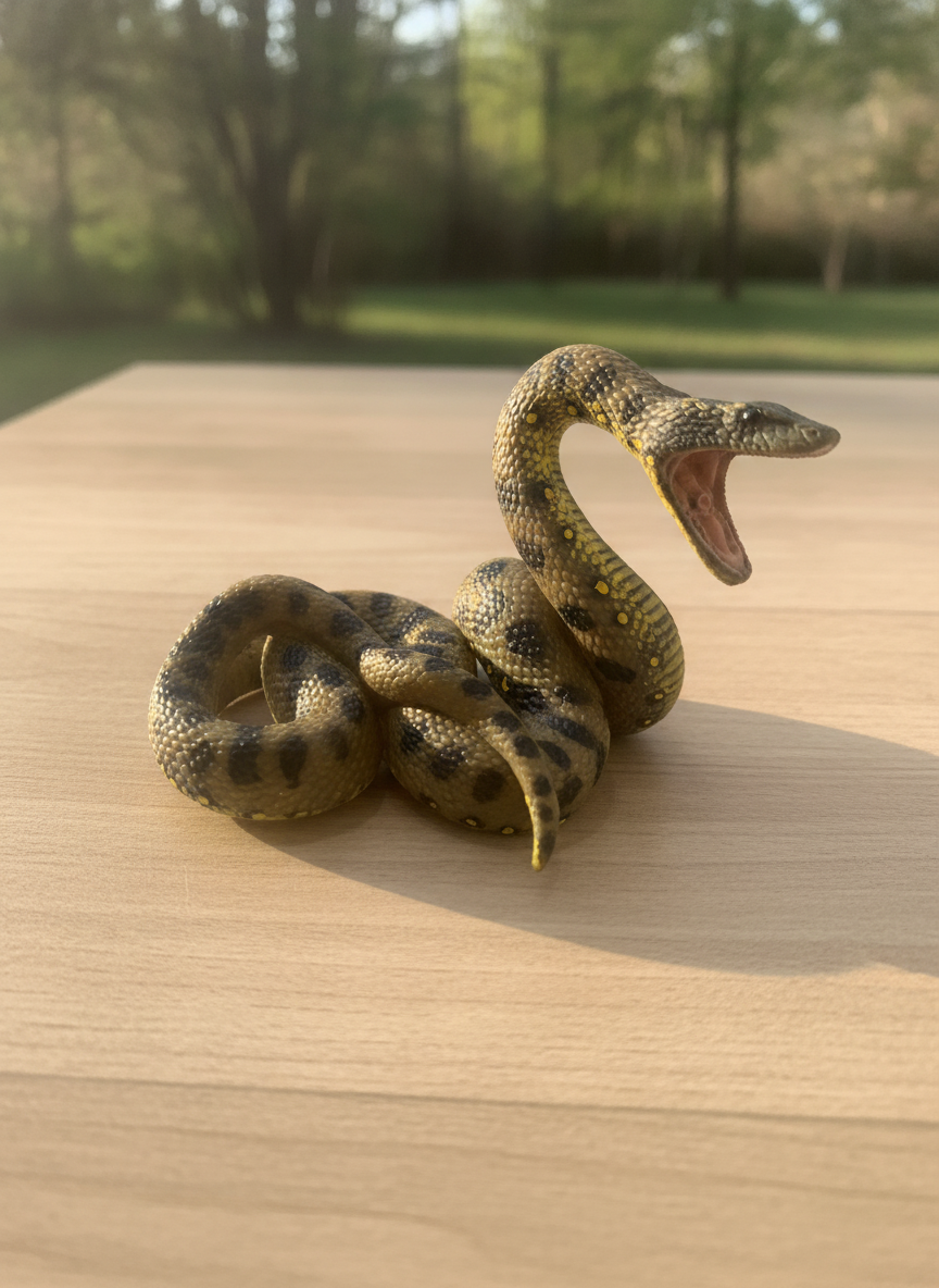 Realistic Anaconda Snake Toy Figure