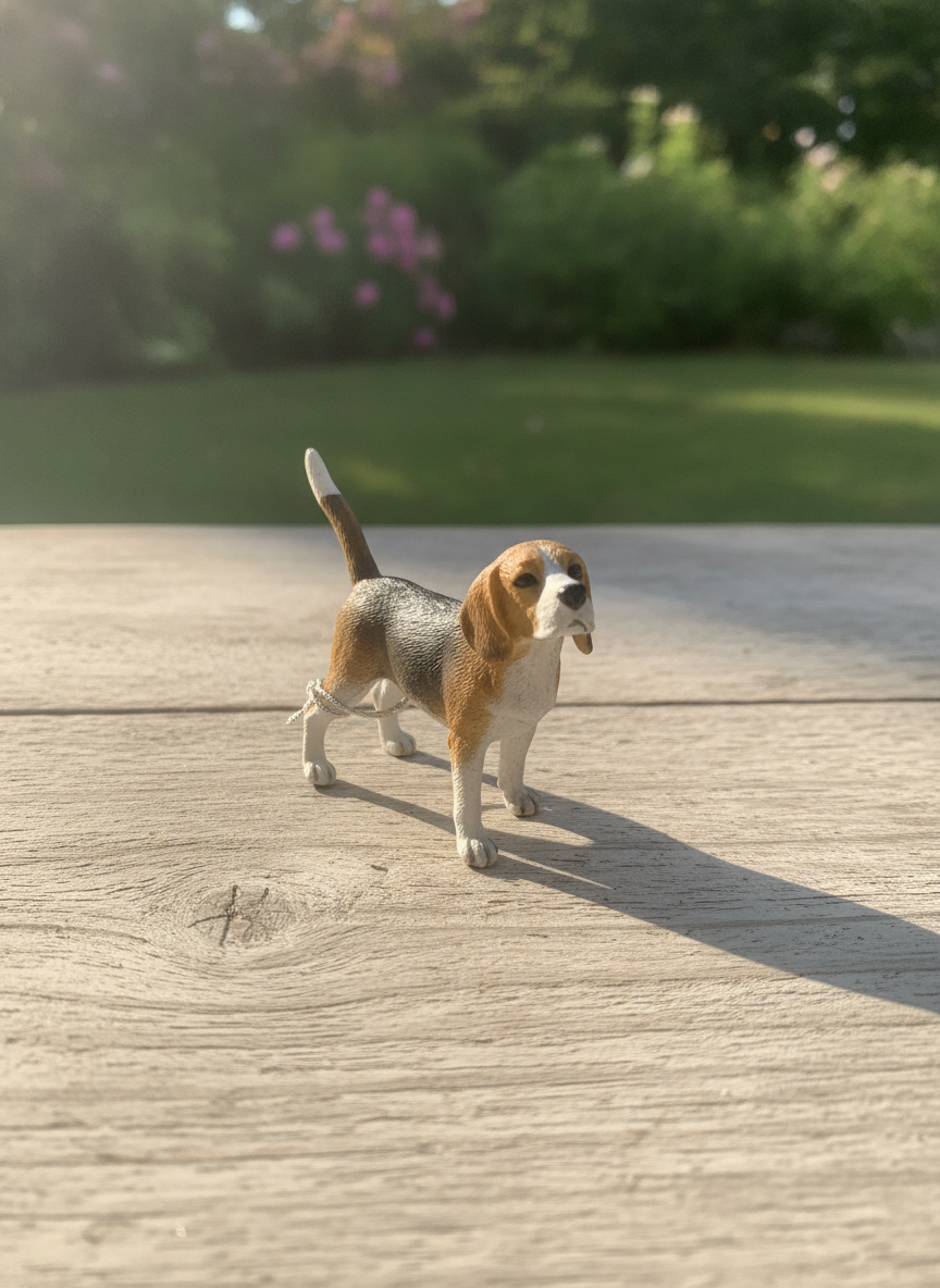 Realistic Beagle Dog Ornament Figurine