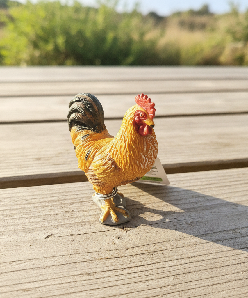 Realistic Rooster Farm Animal Figurine