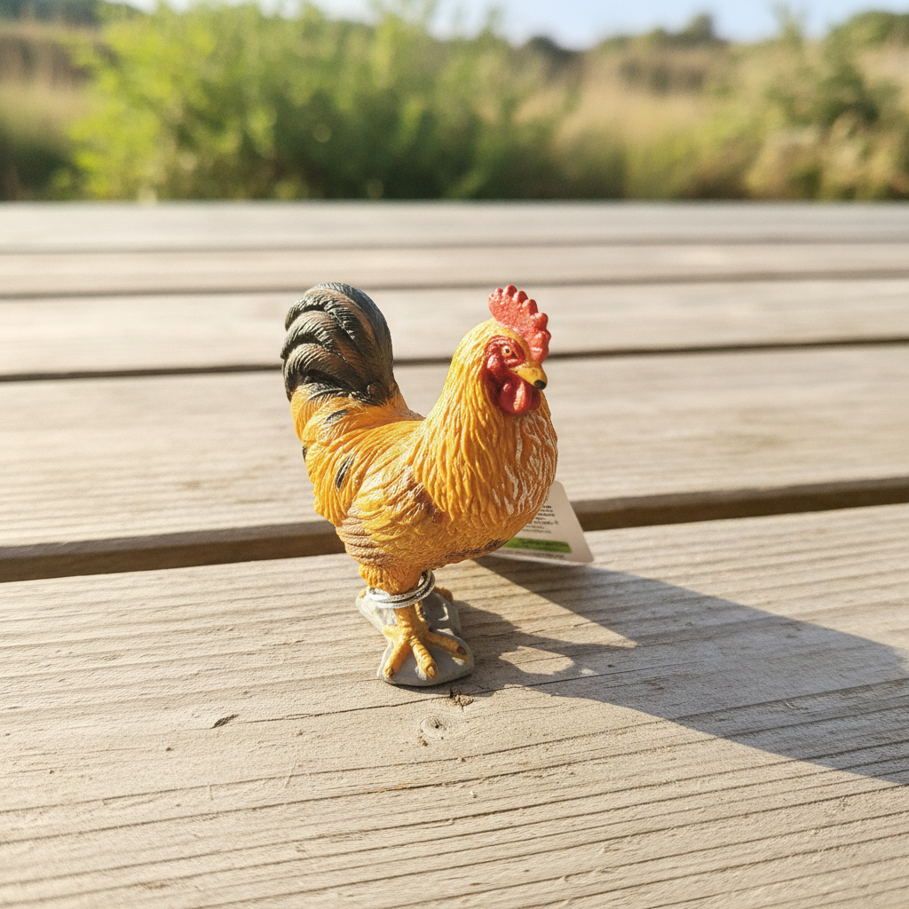 Realistic Rooster Farm Animal Figurine