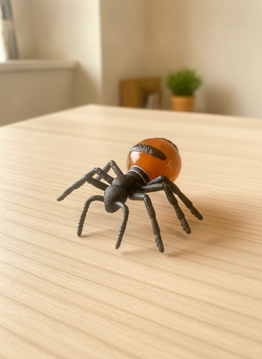 Novelty Spider Toy with Amber Abdomen