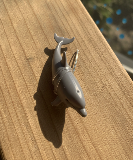 Miniature Dolphin Charm Keychain