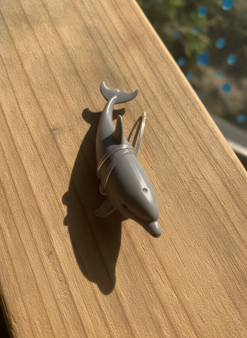 Miniature Dolphin Charm Keychain