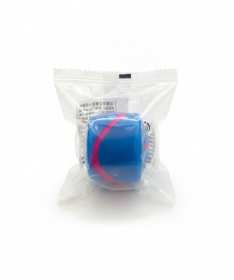 Blue squishy Toy with Pink Stripe