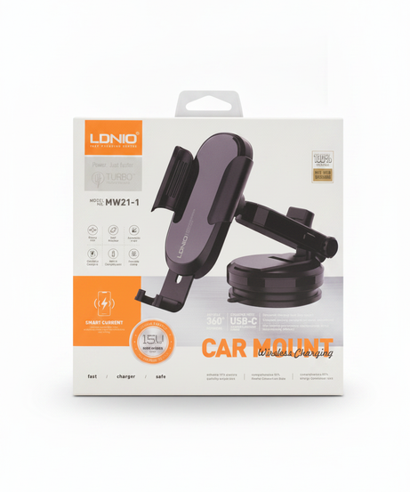 LDNIO MW21-1 Car Mount Wireless Charging (Turbo Fast Charging)
