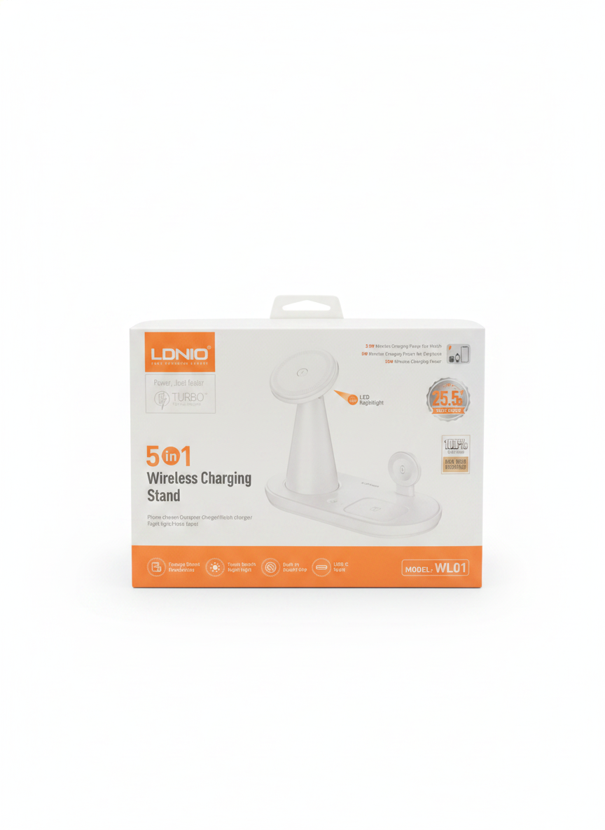LDNIO 5 in 1 Wireless Charging Stand Model WL01