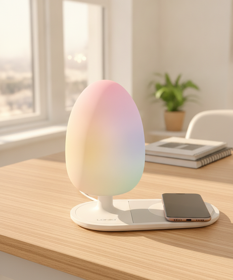 LDNIO Fast Wireless Charging DESK LAMP Natural Style (Model No. Y3)