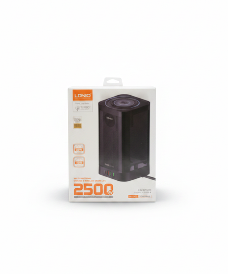LDNIO Multifunctional 2500W Power Extension Socket with 15W Wireless Charging (Model SEW4485)
