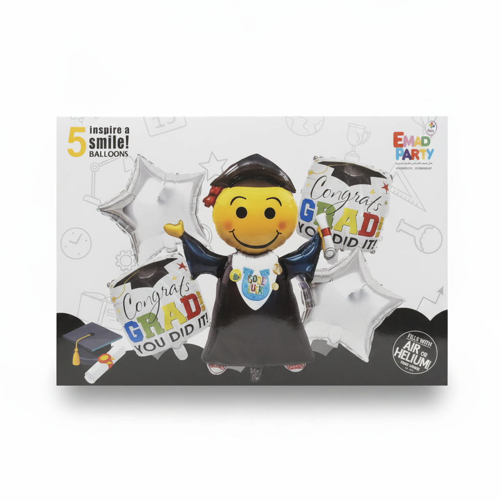 5 Inspire a Smile! Graduation Balloons Set by Emad Party