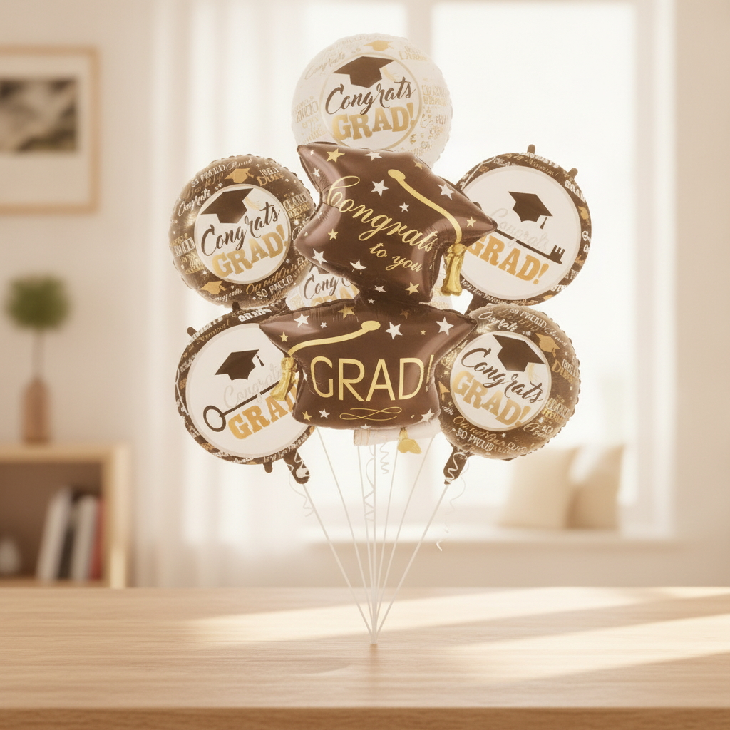 Mcolour Balloon 5-Pack Congrats Grad! Foil Balloons