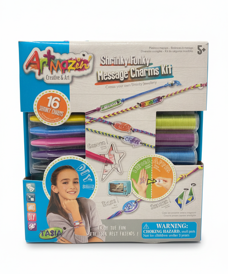 ArtMazin Shrinky Funky Message Charms Kit