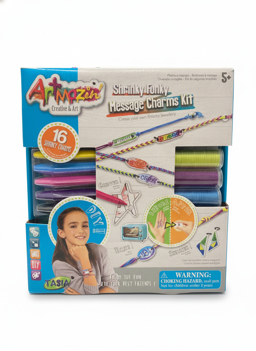 ArtMazin Shrinky Funky Message Charms Kit