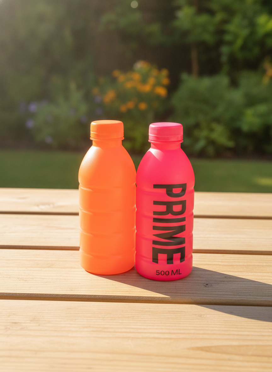 Prime Hydration Bottle squishy Toy Set (Pink & Orange)